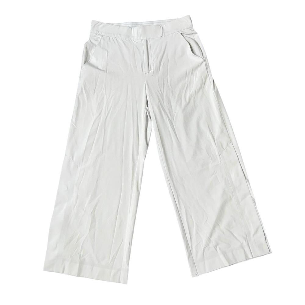 Designer Athleta Tribeca Crop Pant Tern Grey Size 2 Wide Leg Size 26" / US 2 / IT 38 - 4 Thumbnail
