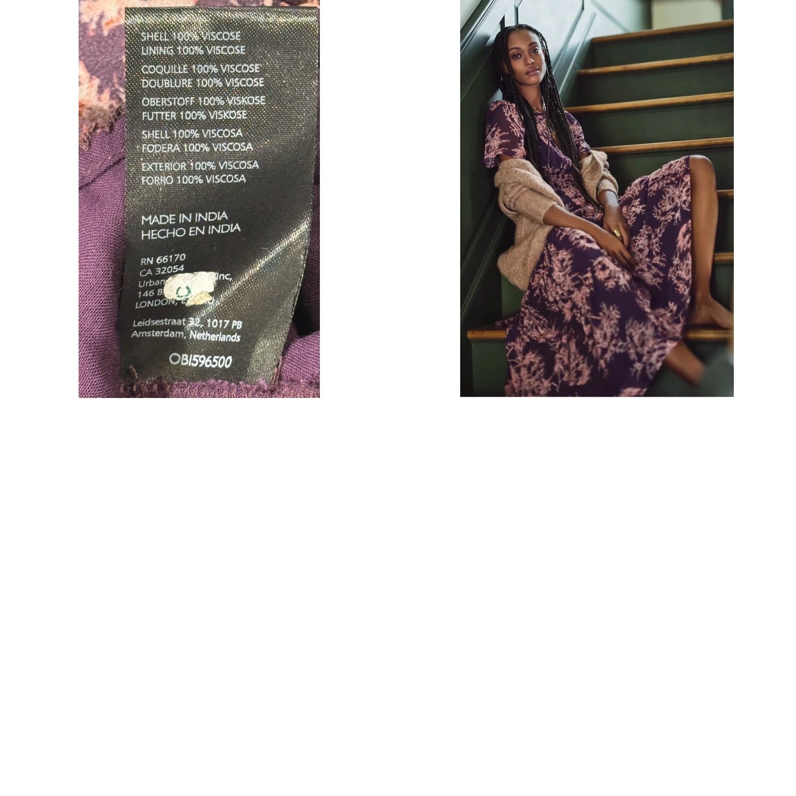 Anthropologie Anthropologie Somerset Purple Floral Chiffon Maxi Dress | Dress | Women’s Size S | Purple | V-Neck | Short Sleeve | Viscose Chiffon Size S / US 4 / IT 40 - 8 Thumbnail