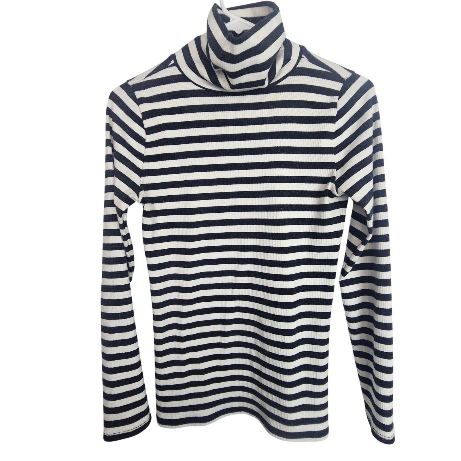 Abercrombie & Fitch Abercrombie & Fitch Striped Ribbed Turtleneck S Stretch Size S / US 4 / IT 40 - 1 Thumbnail