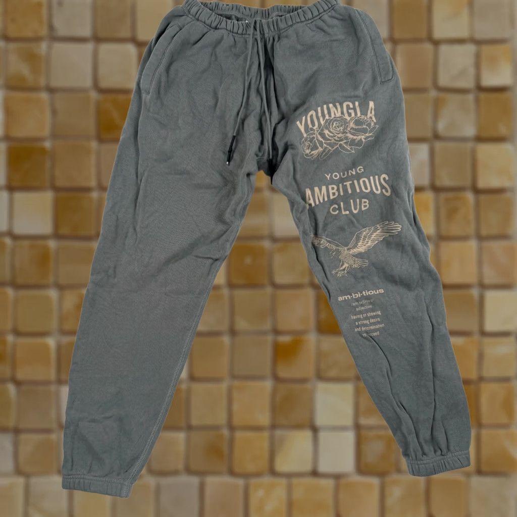YoungLA YoungLA Immortal Joggers Mens Small Gray Drawstring Gym Sweatpants Size US 29 - 1 Thumbnail