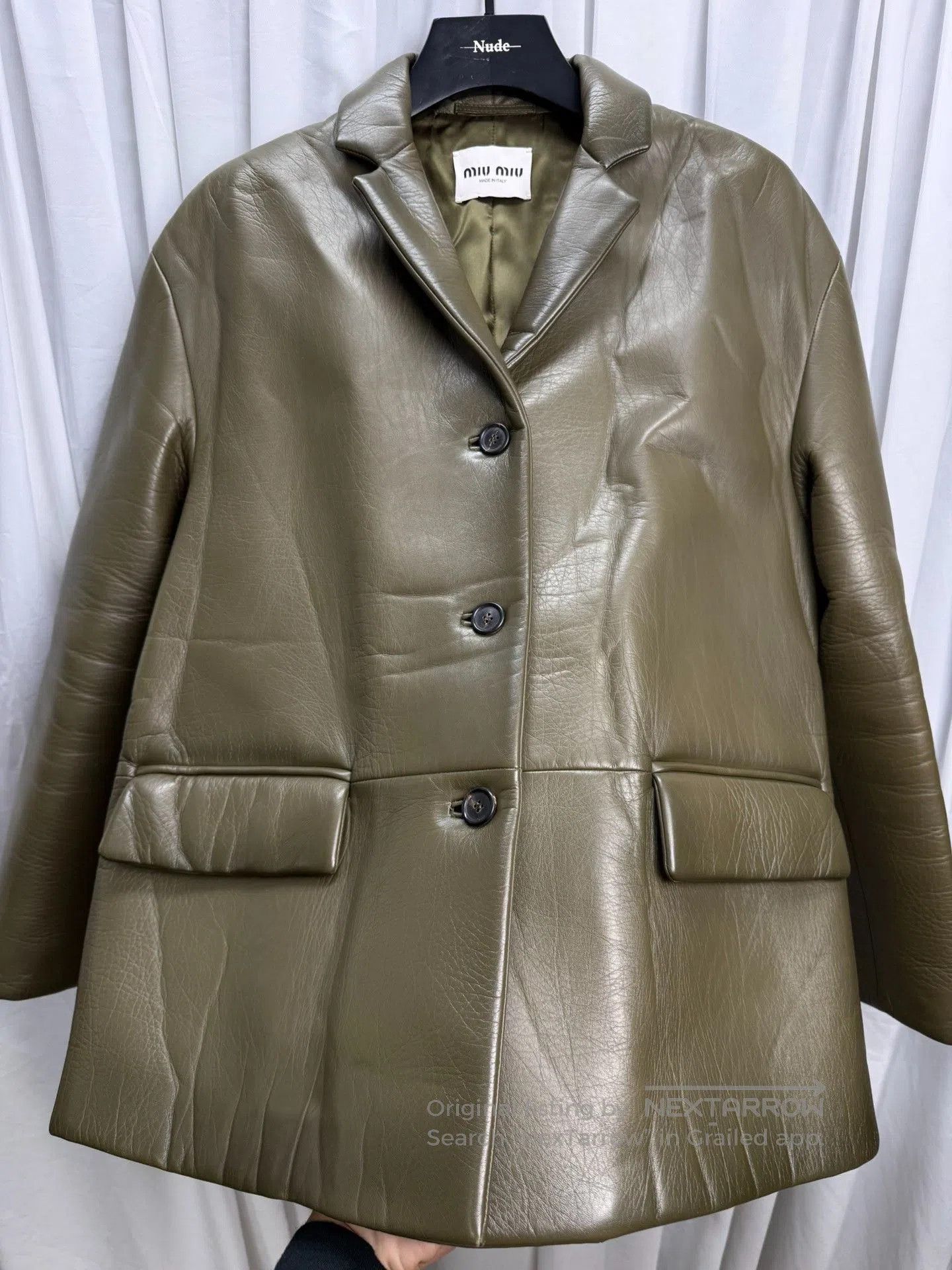 Miu Miu MIU MIU 24SS Leather Blazer. Size M / US 6-8 / IT 42-44 - 4 Thumbnail