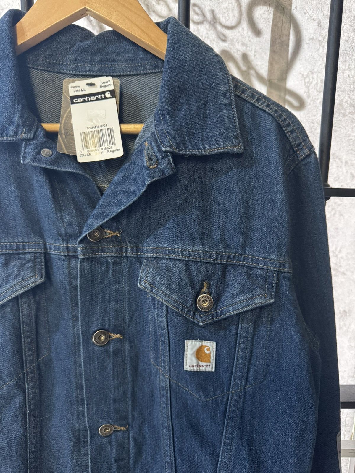 Carhartt Carhartt Jacket Blue Denim Trucker Workwear Size US S / EU 44-46 / 1 - 2 Thumbnail
