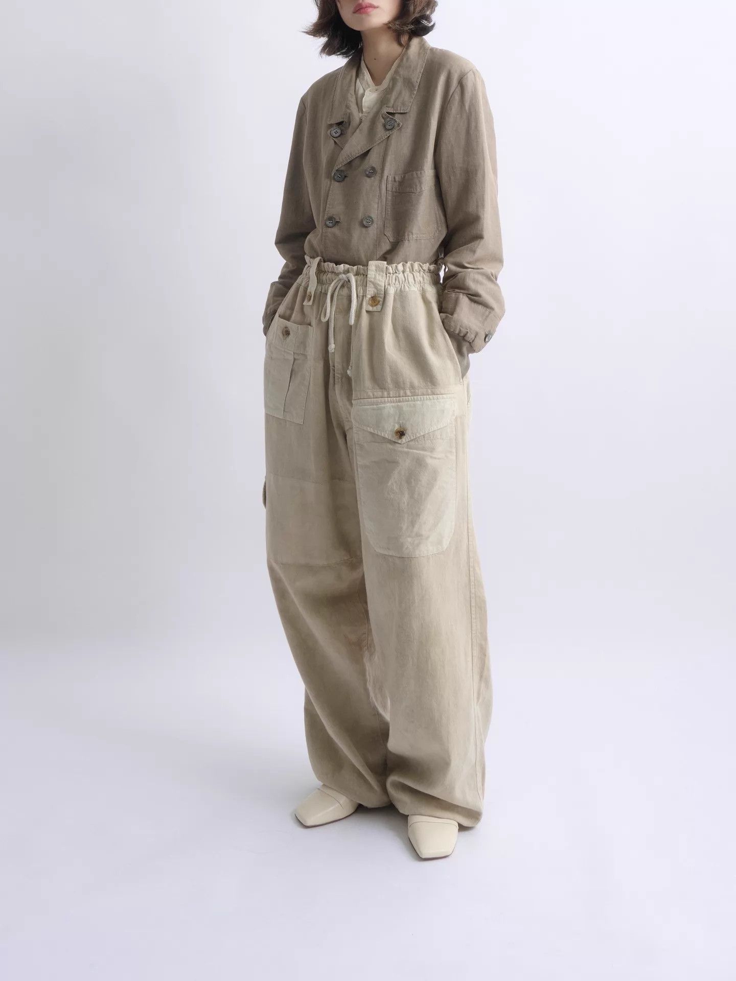 NOMA t.d Nomat Plant Dyed Khaki Military SAS Utility Pants Size US 34 / EU 50 - 4 Thumbnail