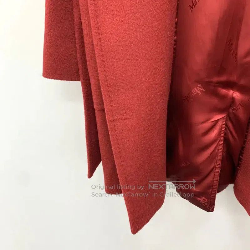Max Mara MaxMara Red Wool Women’s Coat . Size S / US 4 / IT 40 - 4 Thumbnail