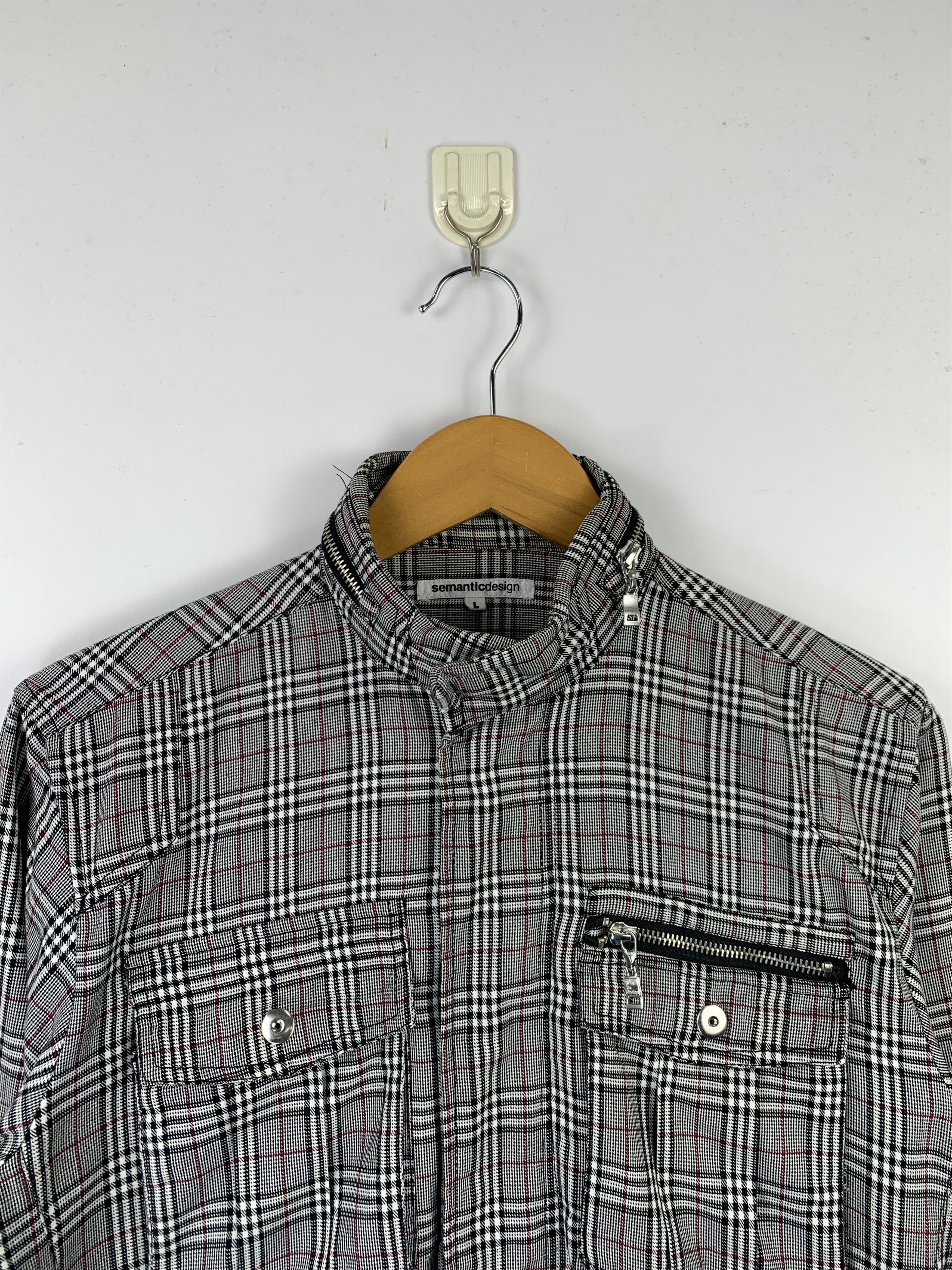 Japanese Brand Vintage Semantic Design Plaid Jacket J1586 Size US L / EU 52-54 / 3 - 2 Thumbnail