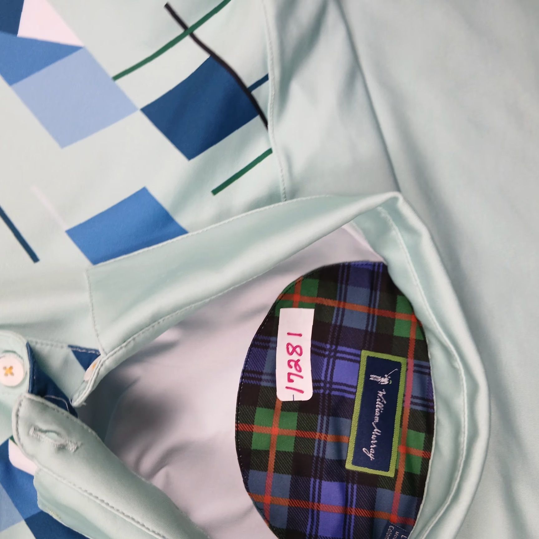 Vintage William Murray Polo Shirt Mens Large Mint Green Stretch Polo Shirt Golf Activewear Casual Shirt Mens L Green Stretch Modern Sports Size US L / EU 52-54 / 3 - 8 Thumbnail