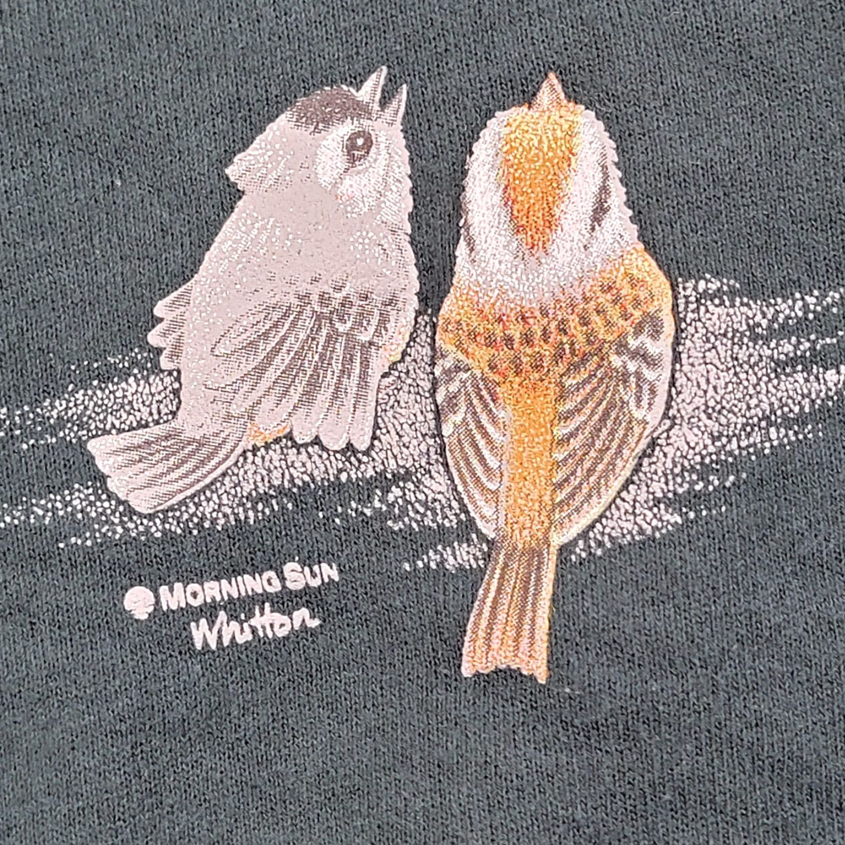 Vintage VINTAGE Morning Sun Sweatshirt Women Green Bird Long Sleeve Pullover L Size L / US 10 / IT 46 - 7 Thumbnail