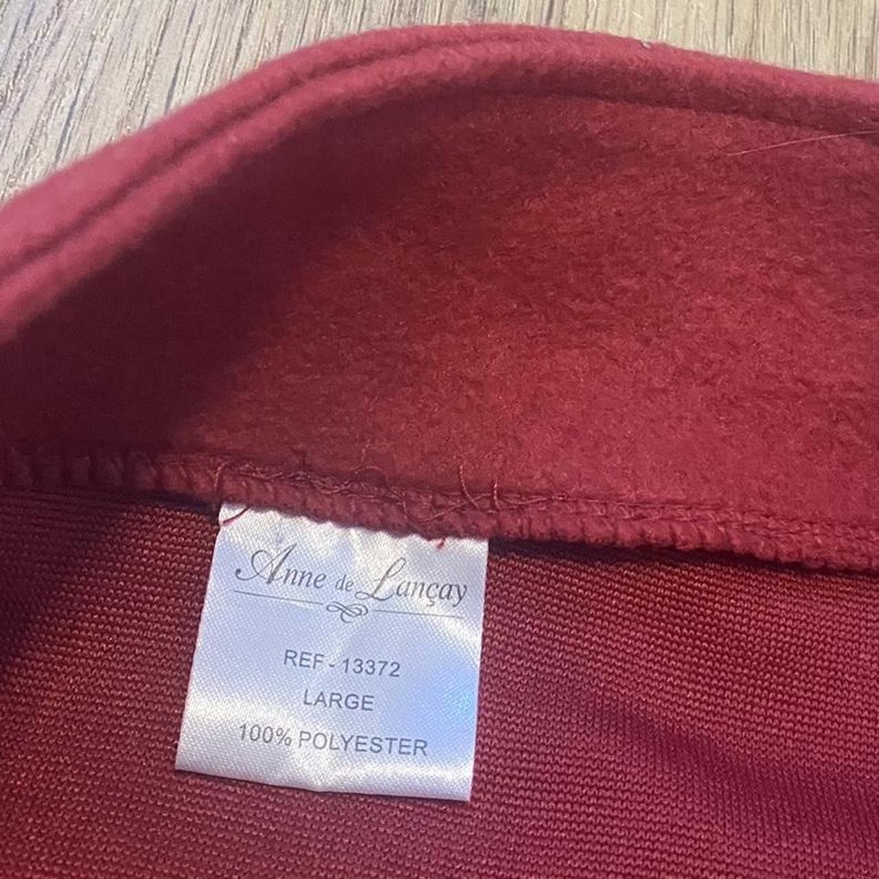 Other Burgundy and white floral embroidered zip up Size US L / EU 52-54 / 3 - 4 Thumbnail