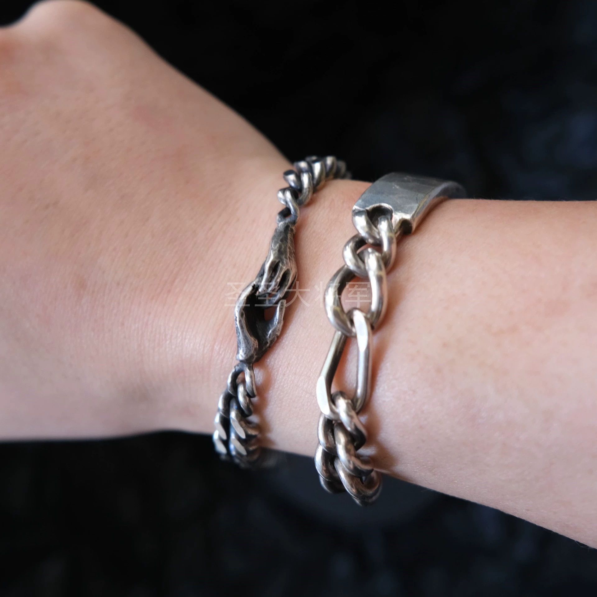 Other Julia Zimmermann Hand in Hand Heavy Sterling Silver Bracelet XS+S+M new Size ONE SIZE - 6 Thumbnail