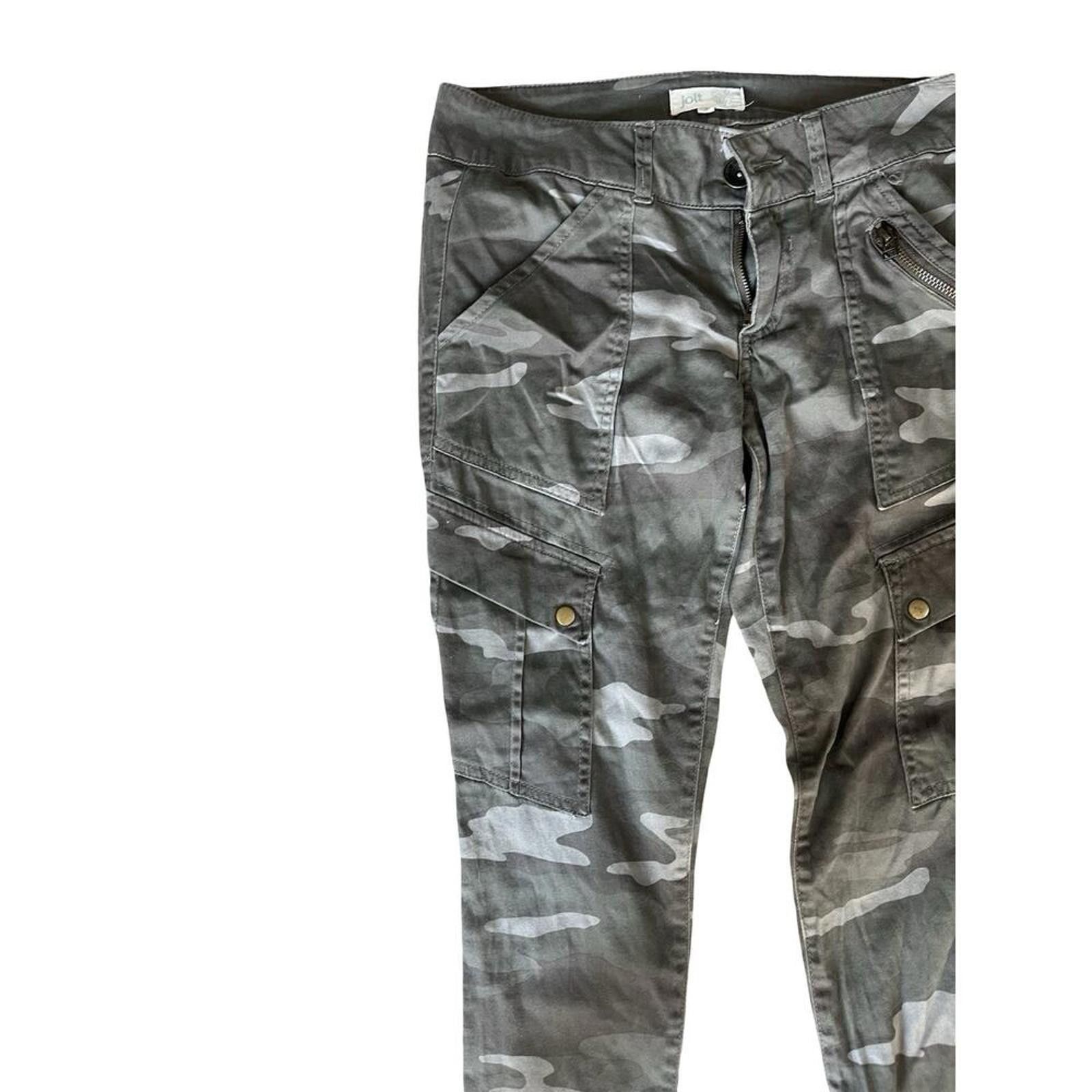 Other Jolt Cropped Cargo Gray Camo Pants 7 Size 27" / US 4 / IT 40 - 4 Thumbnail