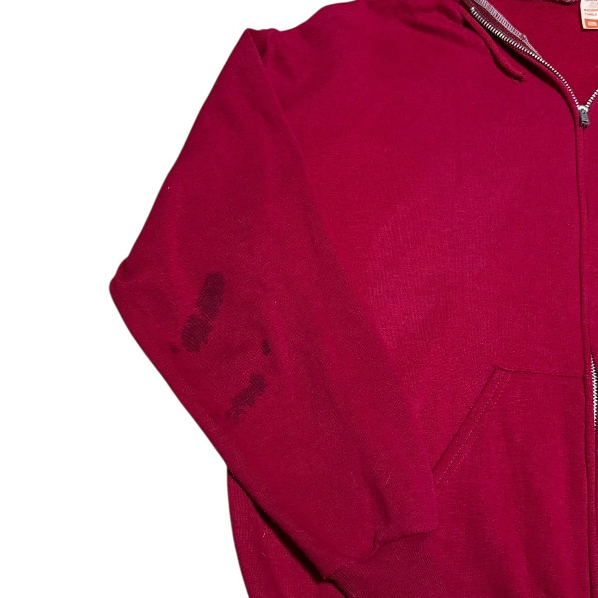 Sears × Vintage 70s Sears Red Stained Zip Hoodie Adult XL (Boxy Small) Size US S / EU 44-46 / 1 - 2 Thumbnail