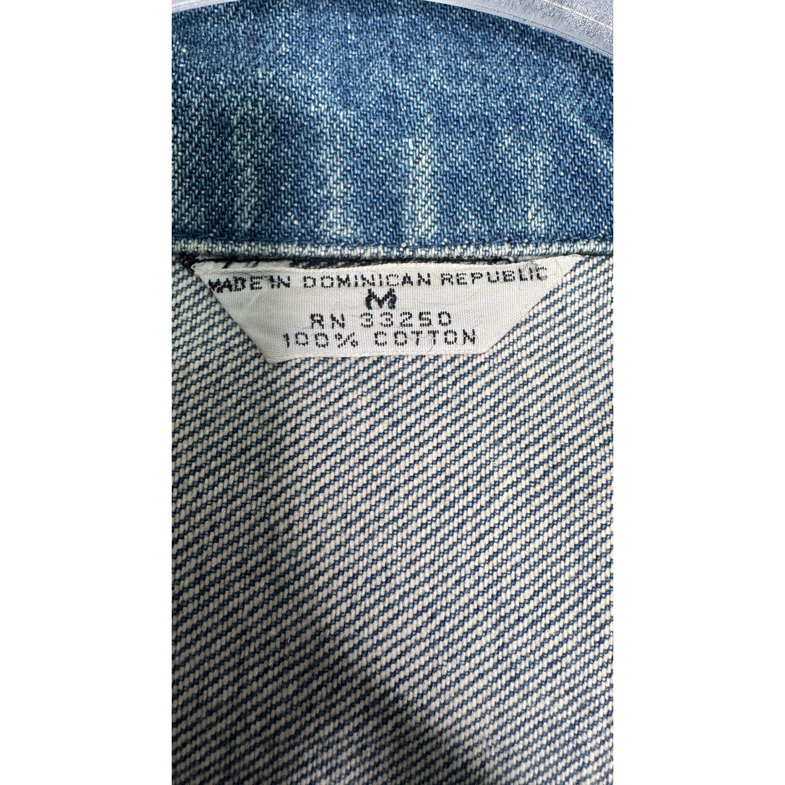 Vintage 1980s Vintage Denim Puff Sleeve Bomber Jacket Women’s Medium Size M / US 6-8 / IT 42-44 - 11 Thumbnail