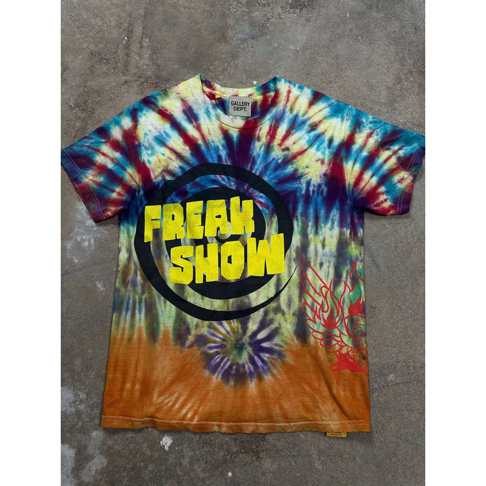 Gallery Dept. Gallery Dept Tie Dye Freak Show Tee Used Medium Size US M / EU 48-50 / 2 - 1 Thumbnail