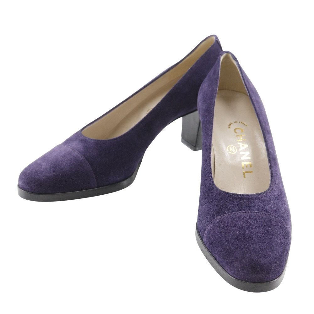 Chanel Chanel Chanel Coco Mark Suede Pumps Suede Shoes A10859X01041 DUTY FREE for USA Size ONE SIZE - 1 Thumbnail