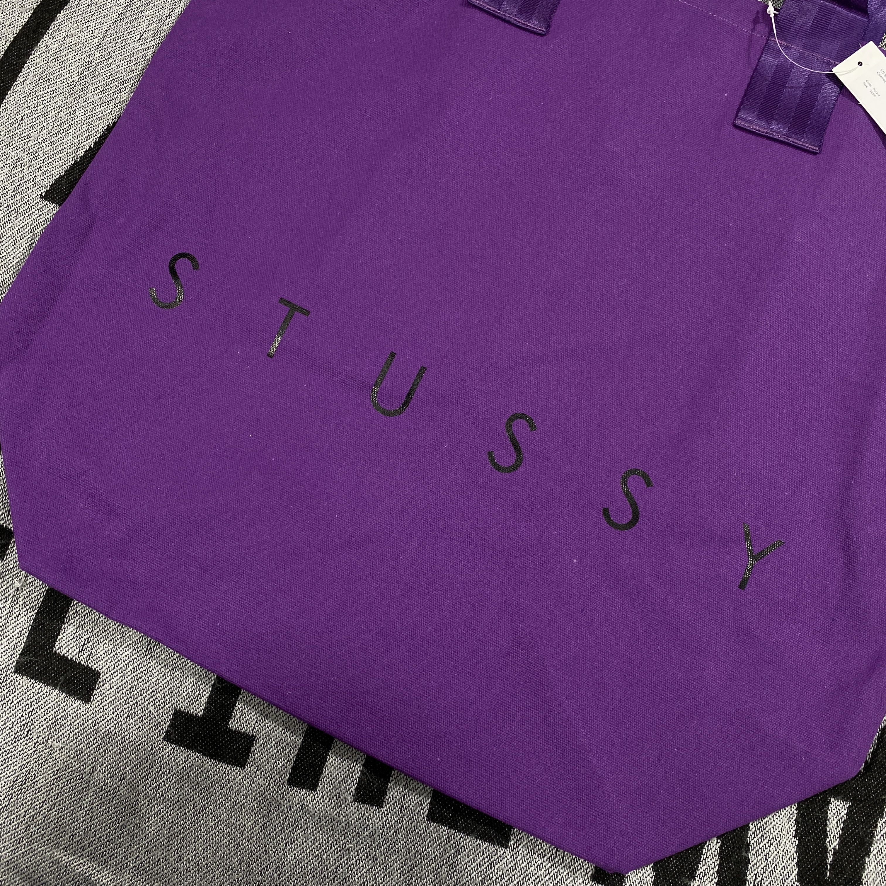 Stussy STUSSY CANVAS TOTE BAG • PURPLE Size ONE SIZE - 2 Thumbnail