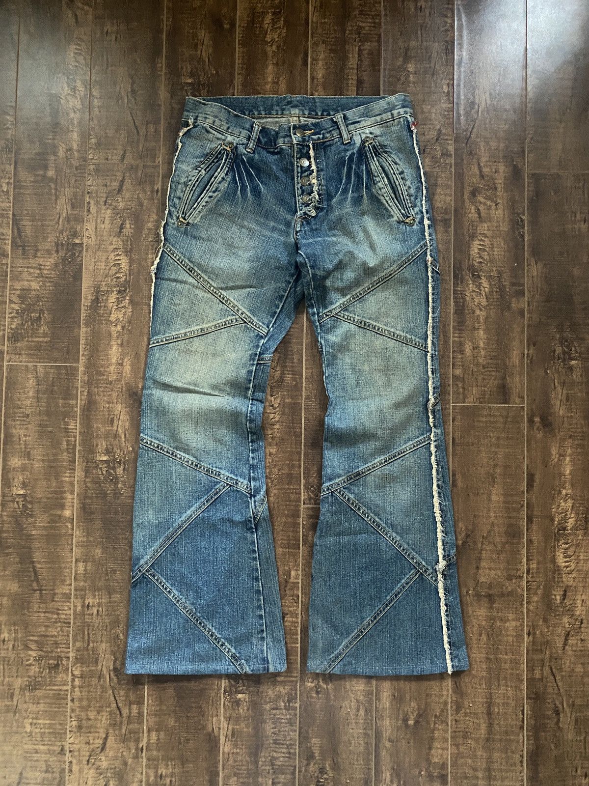 希少 00s archive g star raw フレア まがい デニムパンツ y2k