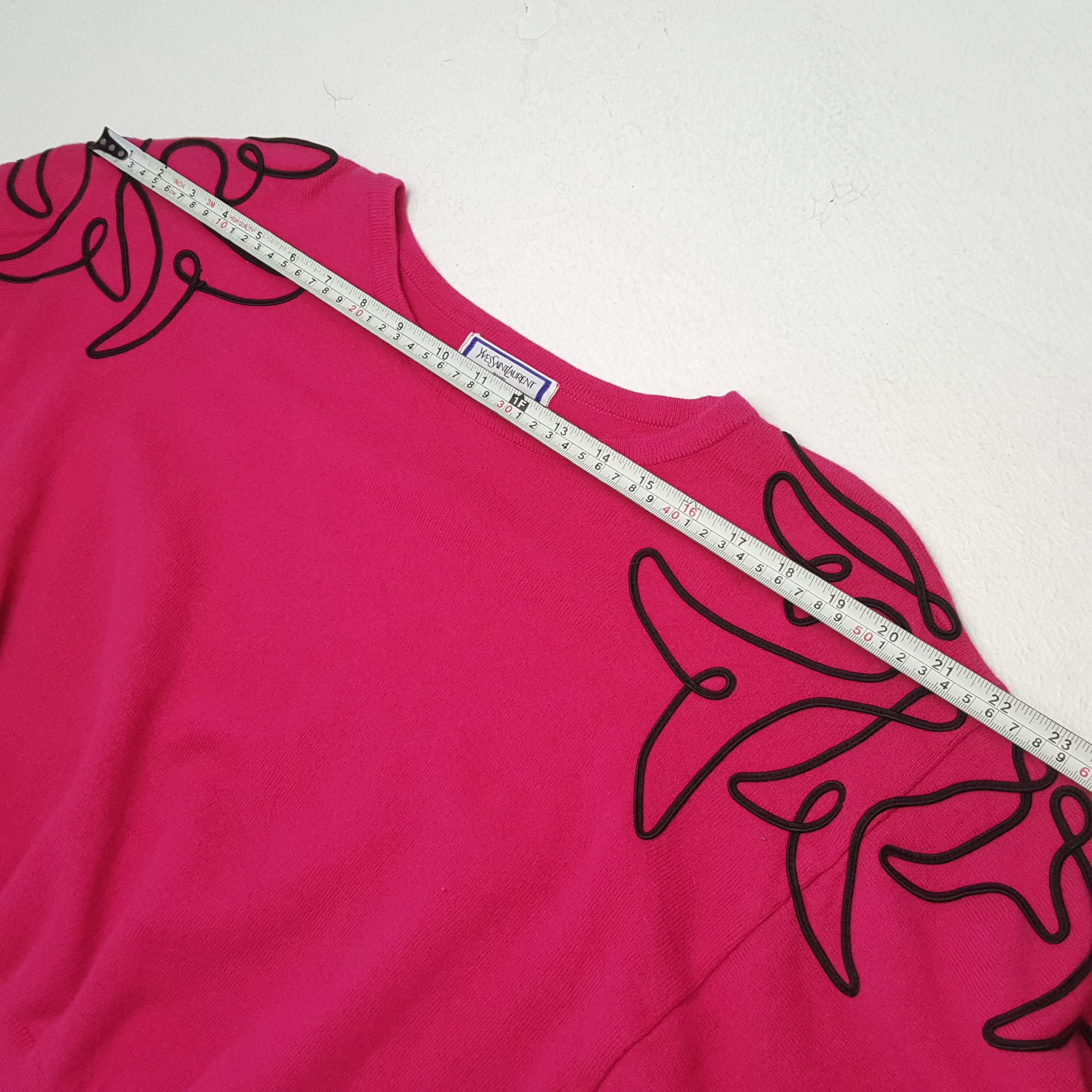 Yves Saint Laurent YVES SAINT LAURENT Rare Design Fashion Style Sweatshirt Size S / US 4 / IT 40 - 4 Thumbnail
