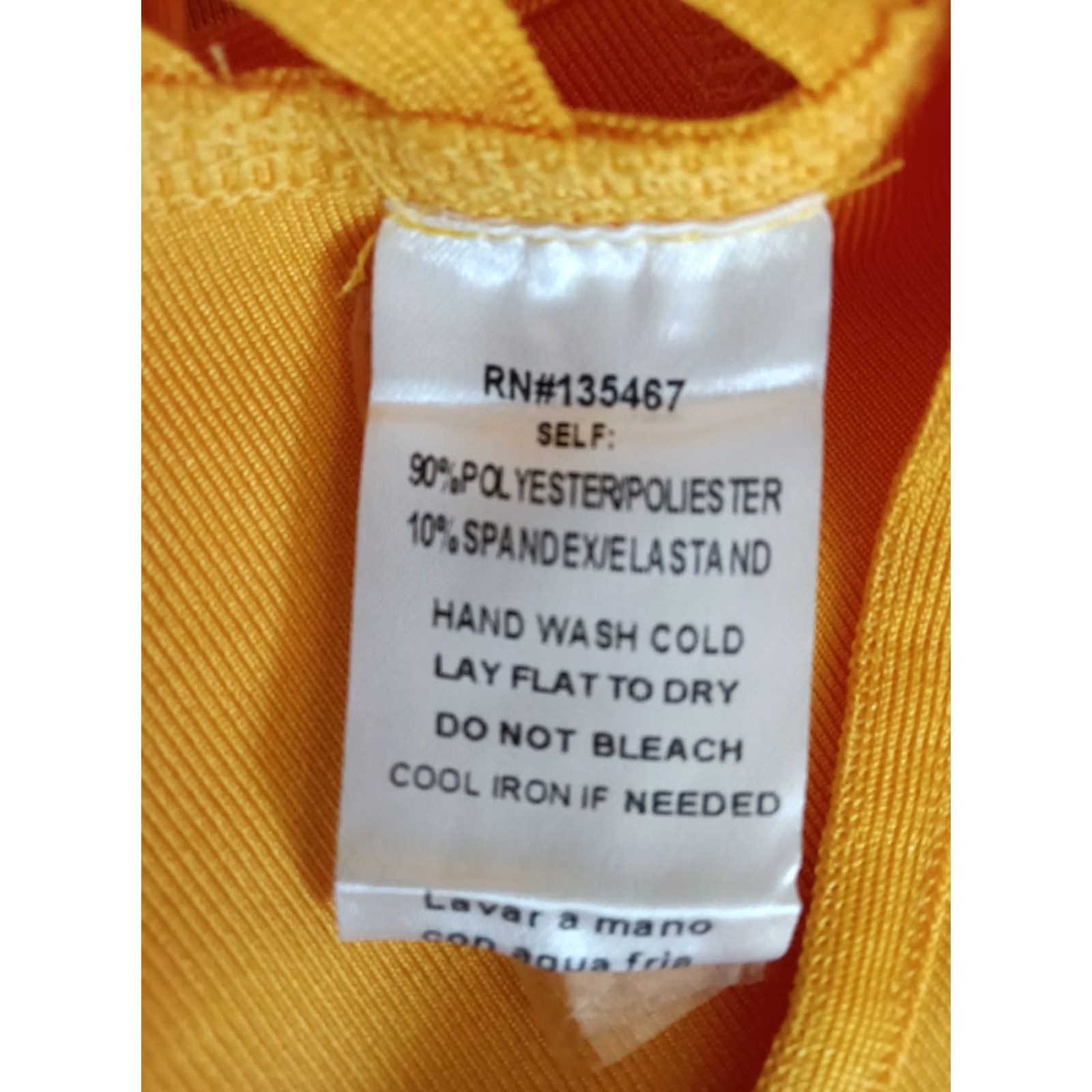 Vintage Codigo One Piece Swimsuit L Yellow One Piece Women Strappy Open Back Tank Top Pattern: Solid Beach Adjustable Strap Mens Womens Girls Boys Size L / US 10 / IT 46 - 6 Thumbnail