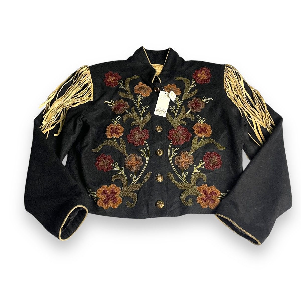 Double D Ranch 🔥 DOUBLE D RANCH EMBROIDERED NATIVE FLOWER WOOL JACKET Size M / US 6-8 / IT 42-44 - 1 Thumbnail