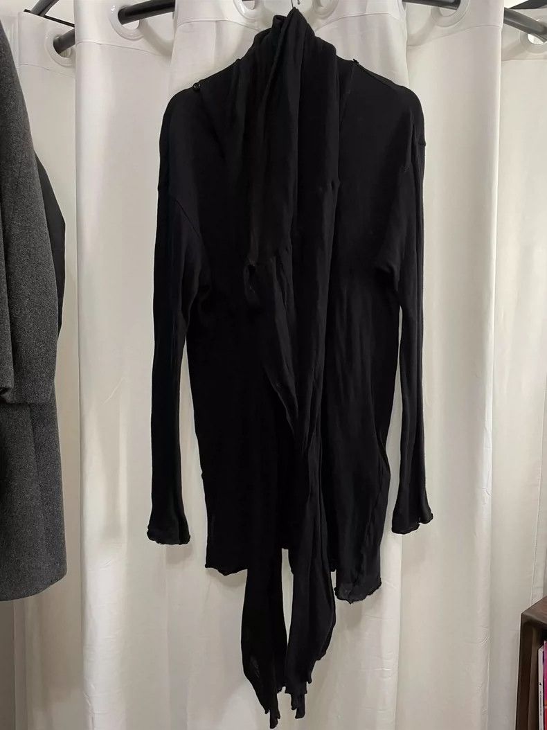 Yohji Yamamoto yohji Yamamoto Medieval Black Irregular Multilayer Scarf Ja Size US L / EU 52-54 / 3 - 1 Thumbnail