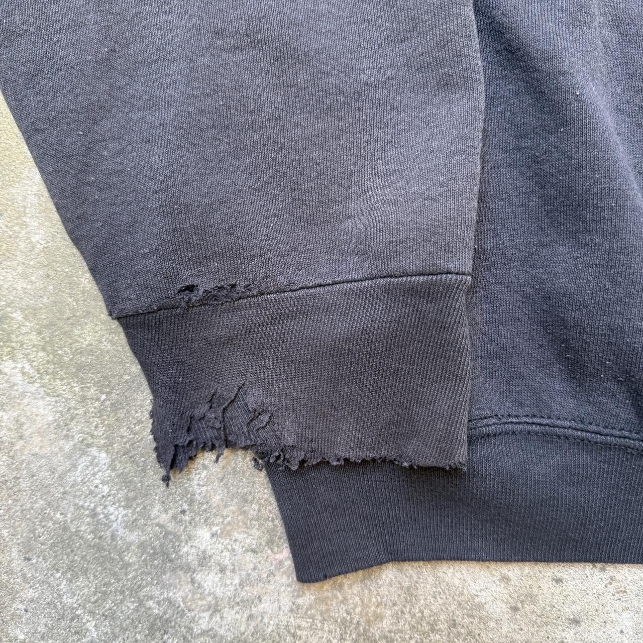 Vintage Vintage 90s Thrashed Crewneck Faded Black Gray Sweatshirt Size US L / EU 52-54 / 3 - 5 Thumbnail