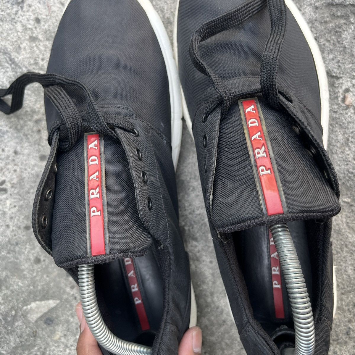 Prada Prada Ultralight Red Stripe Sneakers 4E3055 Size US 8 / EU 41 - 6 Thumbnail
