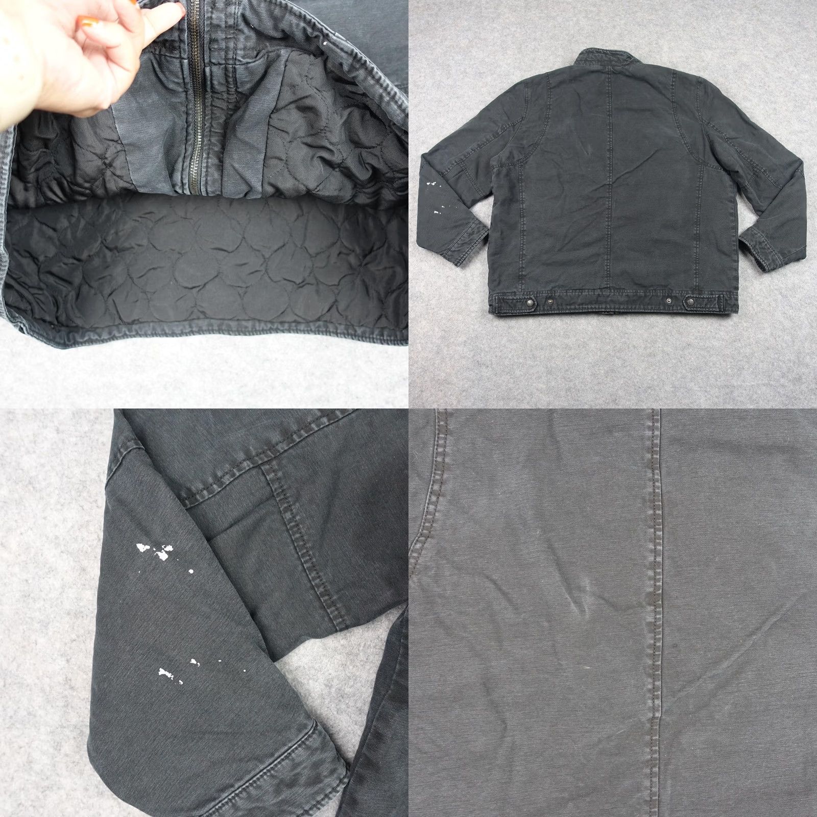 Levi's Levi's Jacket Mens XL Gray Cotton Denim Military Insulated Lined Zip Front Regular Pockets VTG Size US XL / EU 56 / 4 - 8 Thumbnail