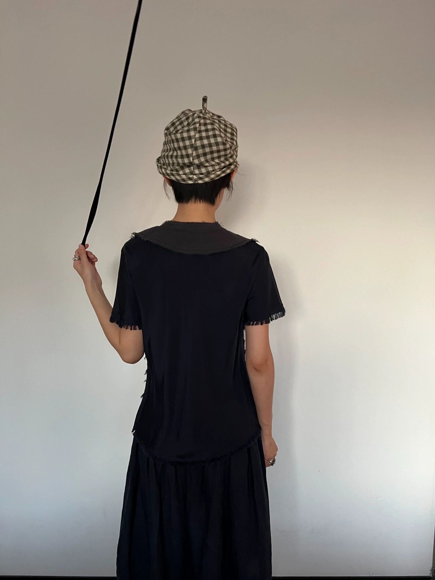 Comme des Garcons CDG tricot 2002 Raw Panel Collar Short Sleeve Top Size M / US 6-8 / IT 42-44 - 4 Thumbnail