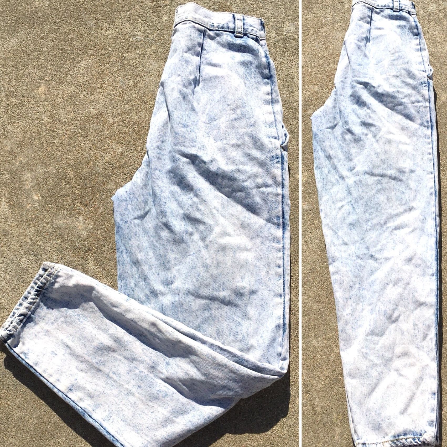 Vintage VINTAGE Mixed Blues Jeans High Waist Tapered Leg 26 in Waist 80s 90s Blue Denim New Wave Hip Hop Punk 1980s 1990s Mens Size 26" / US 2 / IT 38 - 3 Thumbnail