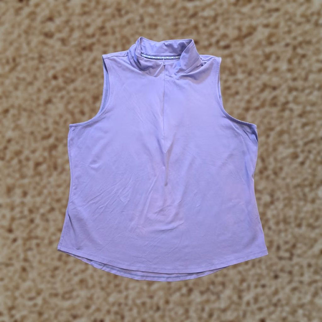 Tommy Bahama Tommy Bahama Top Womens XL Purple Sleeveless Tan Stretch Performance Outdoors Tank Shirt Casual Basic Knit Nylon Spandex Travel Summer Mens? Size XL / US 12-14 / IT 48-50 - 1 Thumbnail