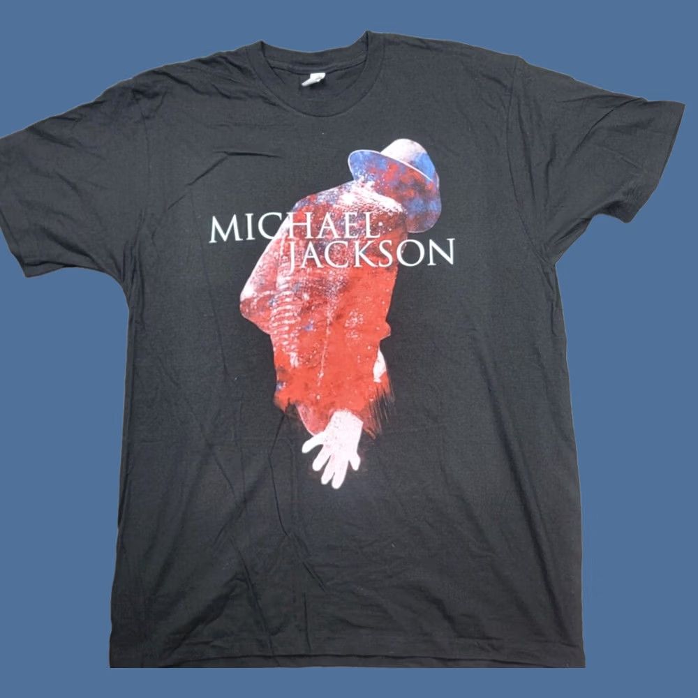 Tultex Michael Jackson Shirt T-Shirt Adult XL Black Big Logo Album Promo Tee 2009 Size US XL / EU 56 / 4 - 1 Thumbnail