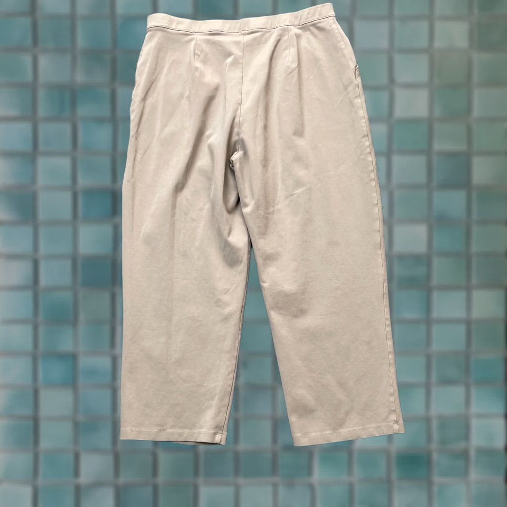 Vintage VTG L.L. Bean Pants Womens Large Beige High Rise Cropped Straight Leg 22in Inseam Pockets Size 36" / US 14 / IT 50 - 1 Thumbnail