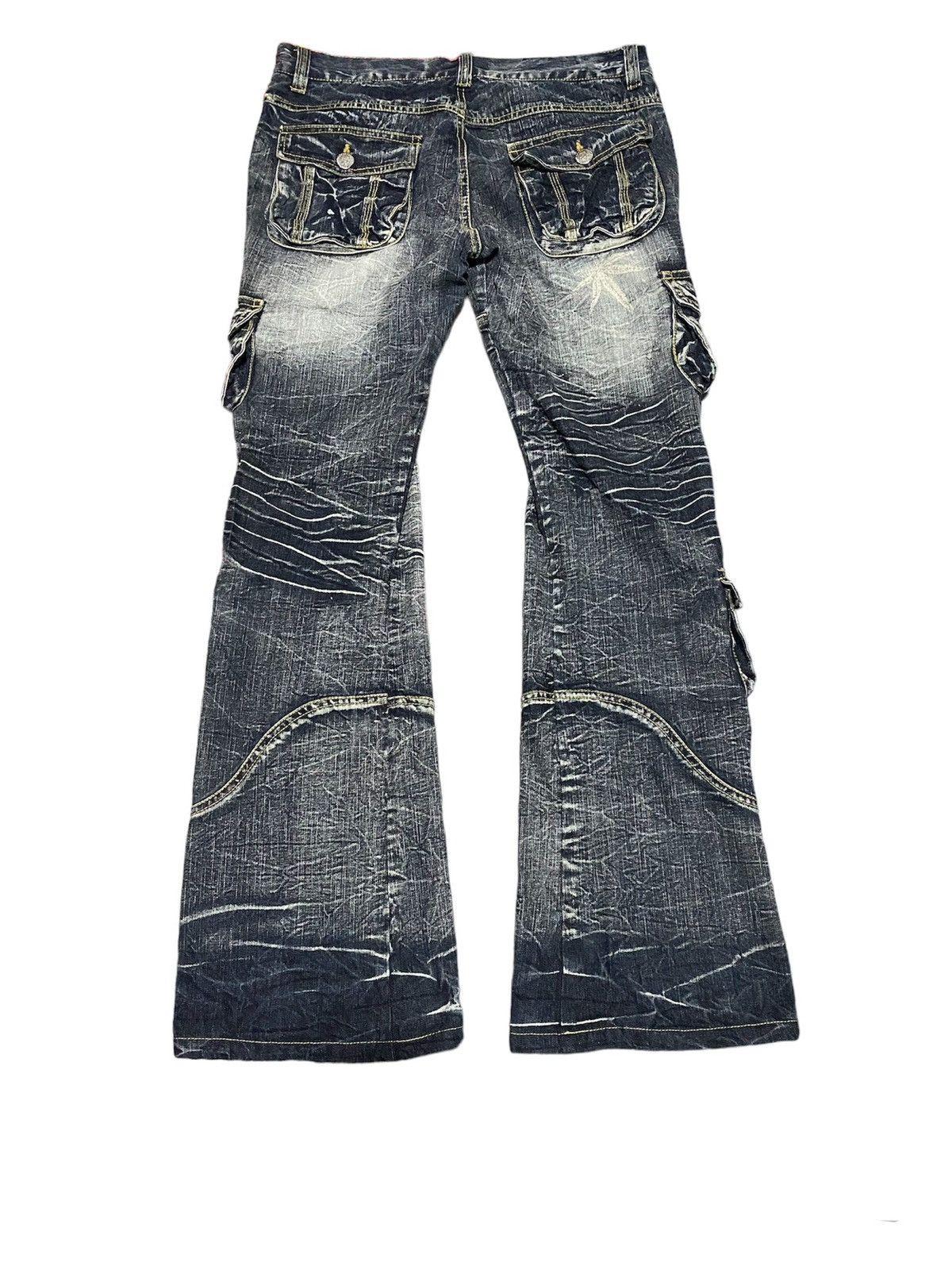 Japanese Brand Vintage 4 pockets flare pants Marijuana Size US 32 / EU 48 - 4 Thumbnail