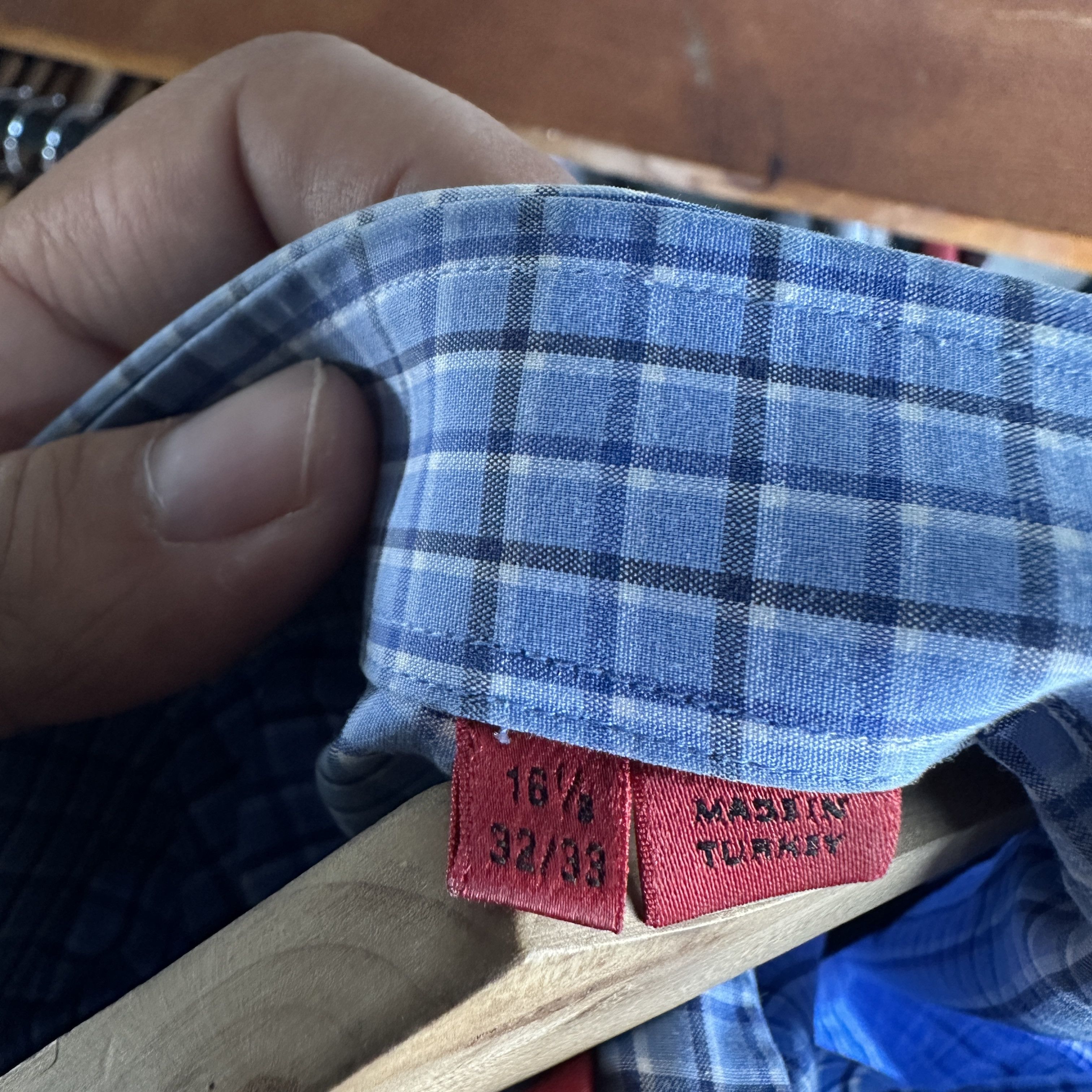 Hugo Boss Hugo Boss Dress Shirt Mens 16.5 32/33 Check Sharp Fit Size US M / EU 48-50 / 2 - 11 Thumbnail