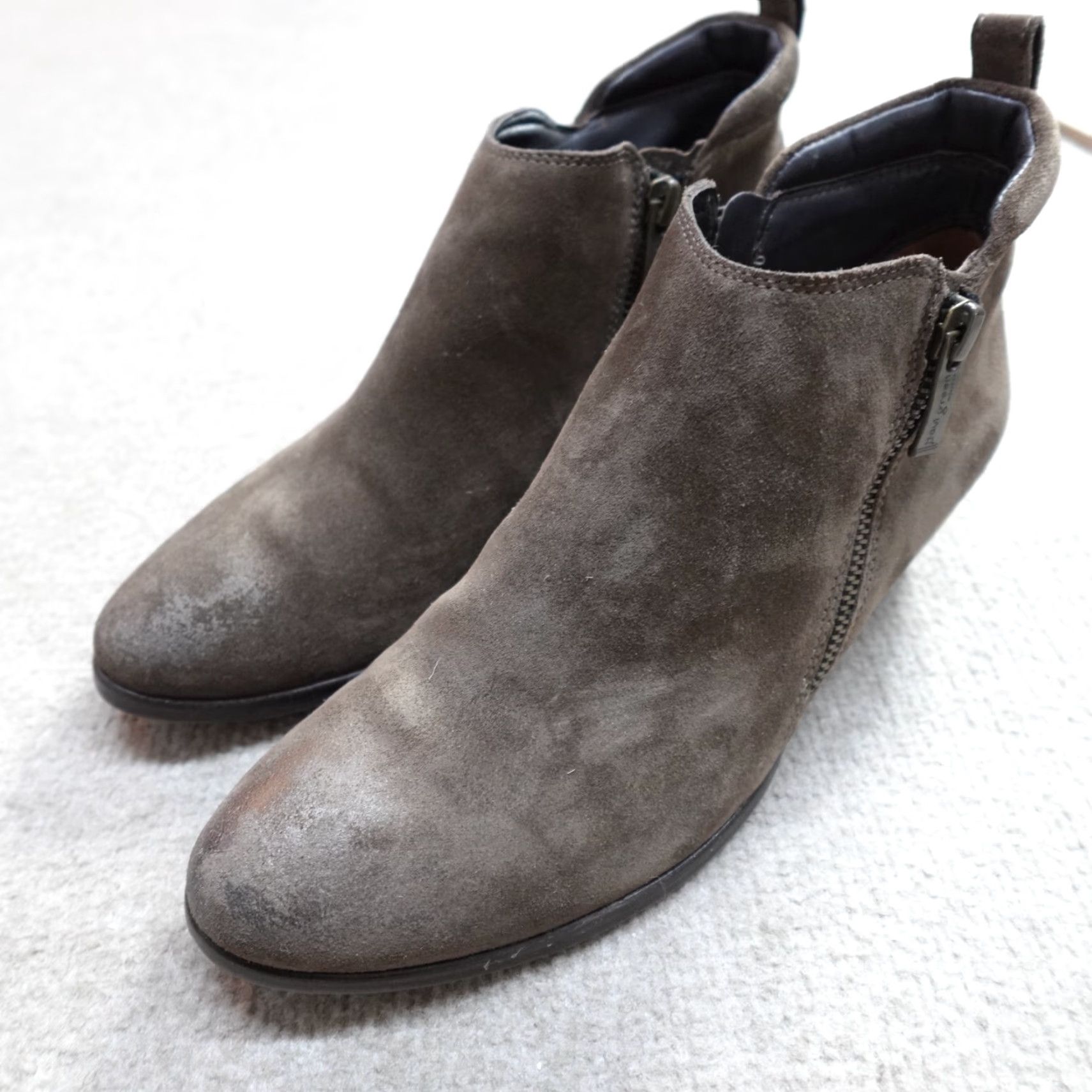Vintage VINTAGE Paul Green Women's Boots 7 Brown Nubuck Side Zips Leather Lining Leather Insole 1-1.9in Heel Block Ankle Zip Austria Boots Women Size US 7 / IT 37 - 2 Thumbnail