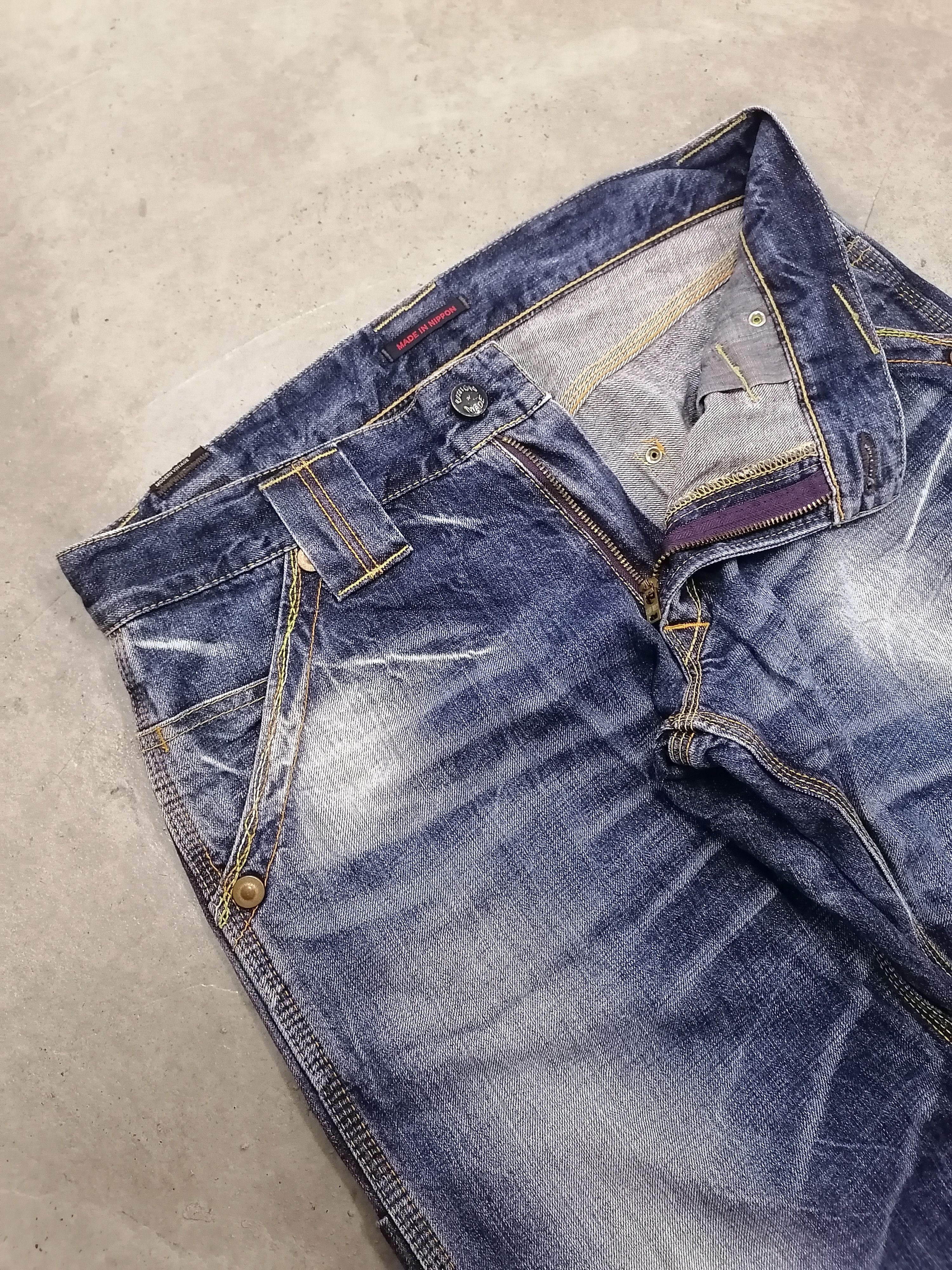 Japanese Brand Baggy Jeans Blue Way Carpenter Denim Pants Size US 34 / EU 50 - 5 Thumbnail