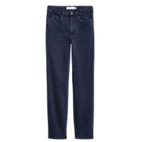 H&M H&M Dark Blue Stretchy High Waisted Denim Pants Size 30" / US 8 / IT 44 - 1 Thumbnail