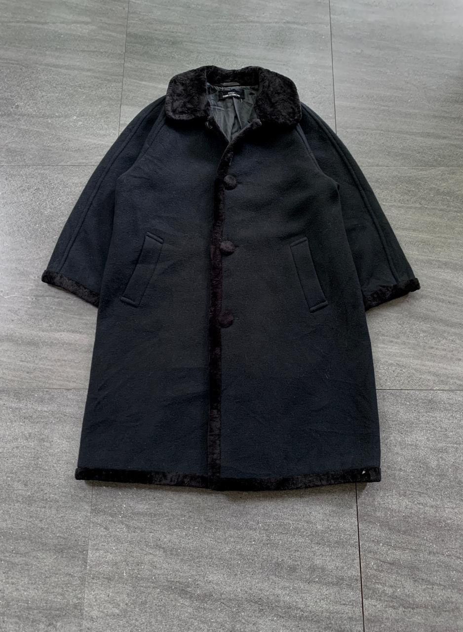 Comme des Garcons FREE TAX! 1991 Heavy Wool Fur Collared Coat Jacket Size US M / EU 48-50 / 2 - 1 Thumbnail