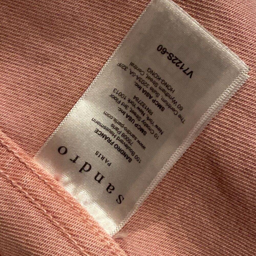 Sandro Vintage Sandro Paris Denim Jacket Pink Faded Medium Size US M / EU 48-50 / 2 - 7 Thumbnail