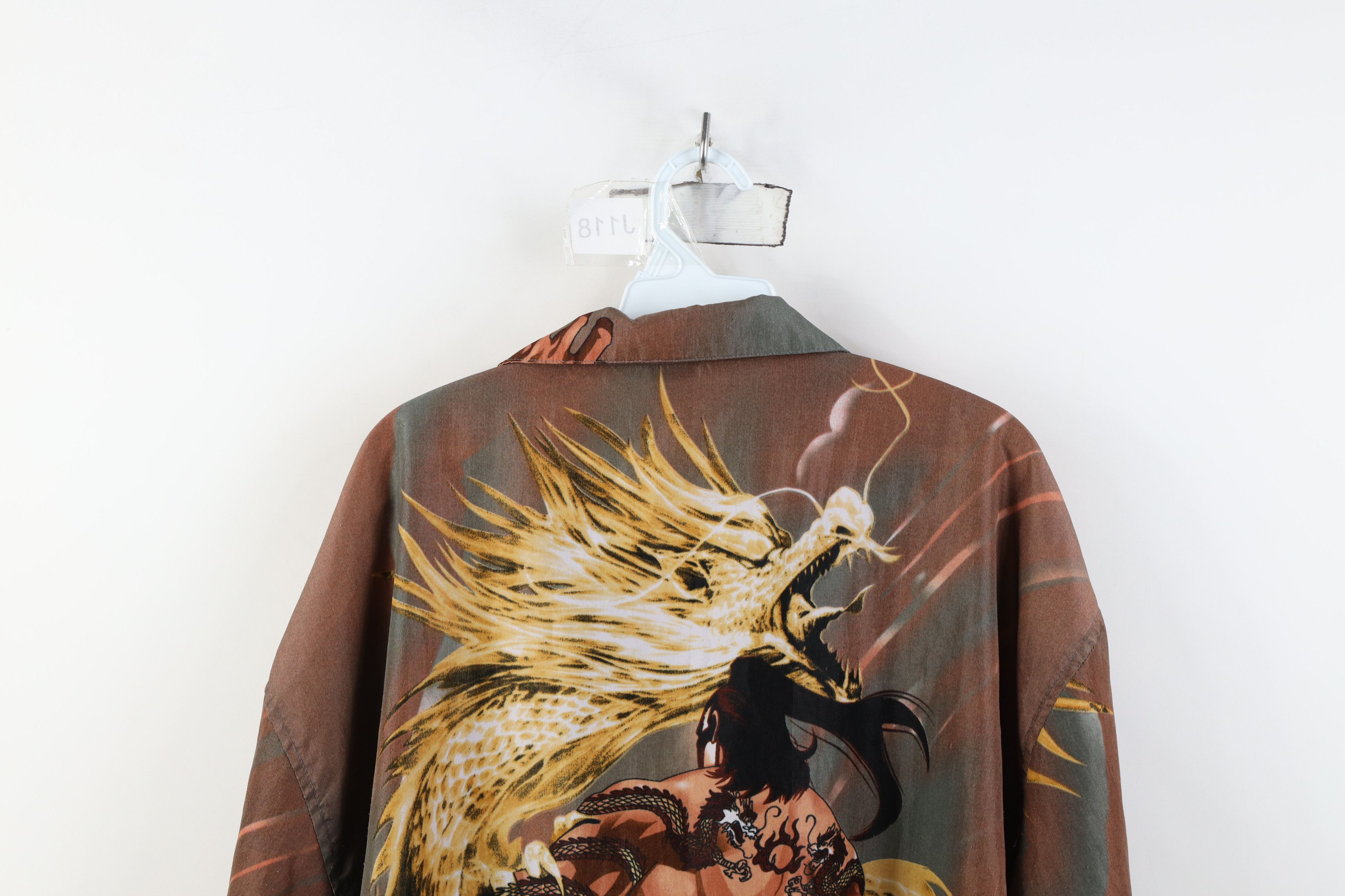Vintage Vintage 90s Y2K Streetwear Tekken Warrior Dragon Shirt Size US XXL / EU 58 / 5 - 14 Thumbnail