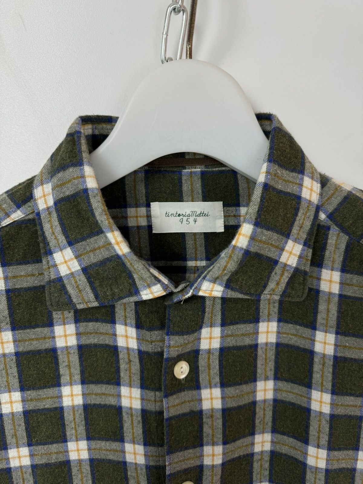 Tintoria Mattei Tintoria Mattei Casual / Sport Plaid Flannel Shirt 16 1/2 Size US M / EU 48-50 / 2 - 1 Thumbnail