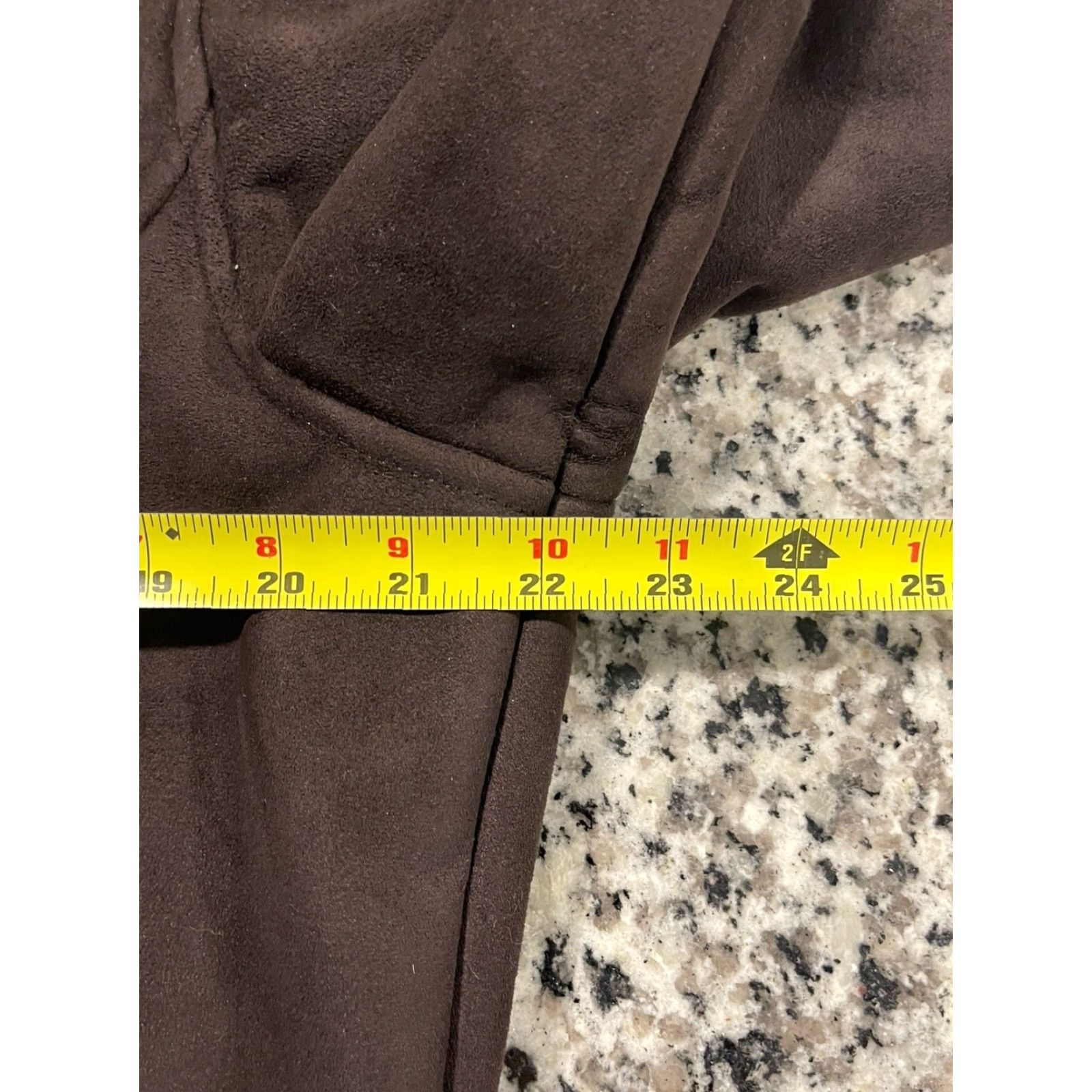 Vintage LL Bean Jacket Womens Medium Regular Brown Faux Suede Button Up Sherpa Lined Size M / US 6-8 / IT 42-44 - 4 Thumbnail