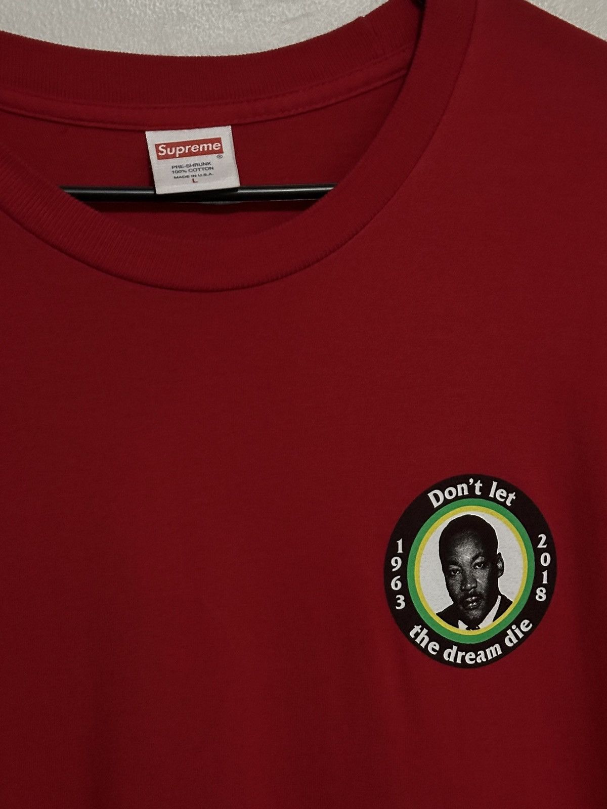 Supreme Supreme MLK Don’t Let The Dream Die Tee Size US L / EU 52-54 / 3 - 4 Thumbnail