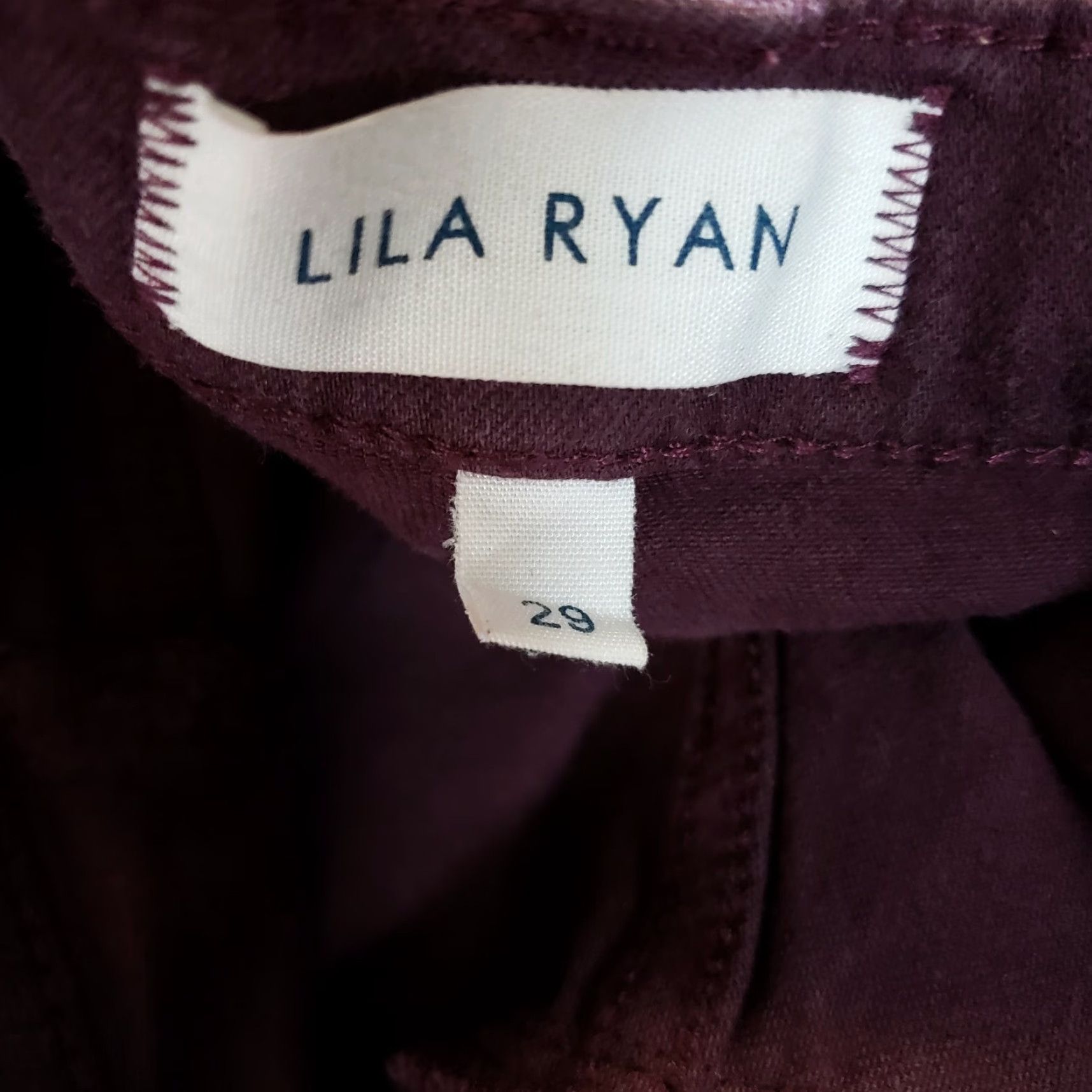 Vintage Lila Ryan Womens Skinny Jeans Sz 29 Purple Mid Rise Cotton Blend Denim 31.5 Inseam Womens Size 29" - 7 Thumbnail