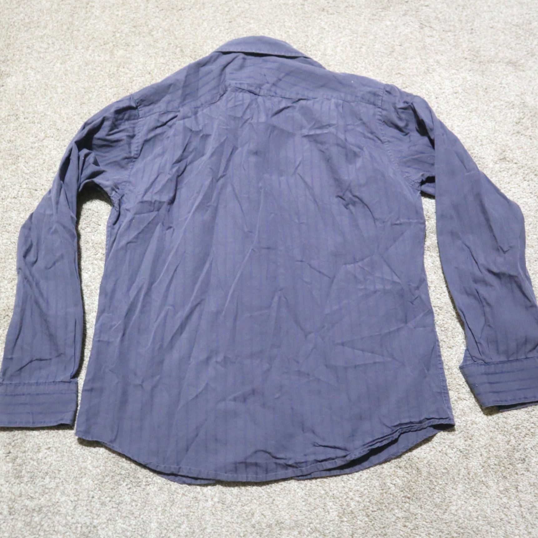 Apt. 9 Apt. 9 Shirt Button-Up Men M Black Striped Long Sleeve Classic Size US M / EU 48-50 / 2 - 7 Thumbnail