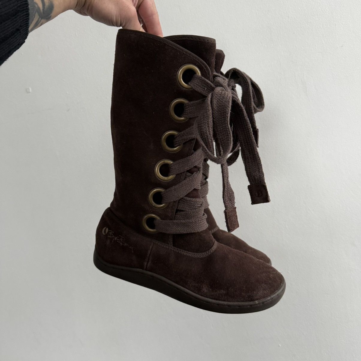 Japanese Brand Vintage Bjorn Borg Suede Brown Lace Up Boots Size US 9 / IT 39 - 2 Thumbnail