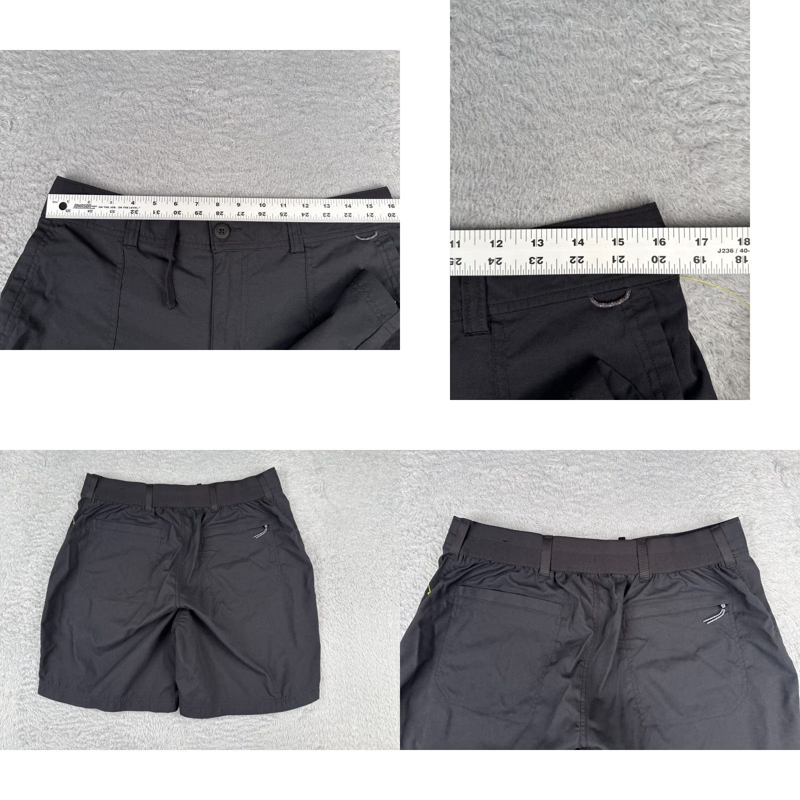 Vintage REI Women Shorts Cargo 14 Black Nylon Blend Pockets Hiking Camp Casual 32x9 Adult Women 14 Black REI Shorts Size 36" / US 14 / IT 50 - 9 Thumbnail