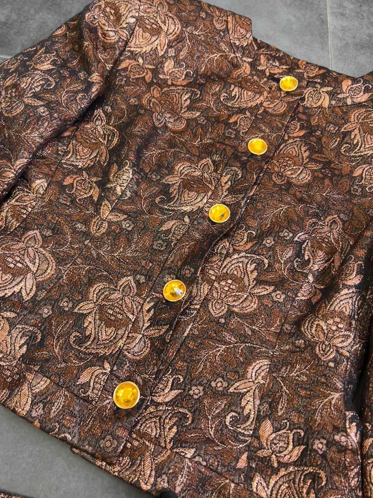 Balenciaga Vintage 80s BALENICAGA SET BLAZER AND SKIRT Size S / US 4 / IT 40 - 4 Thumbnail