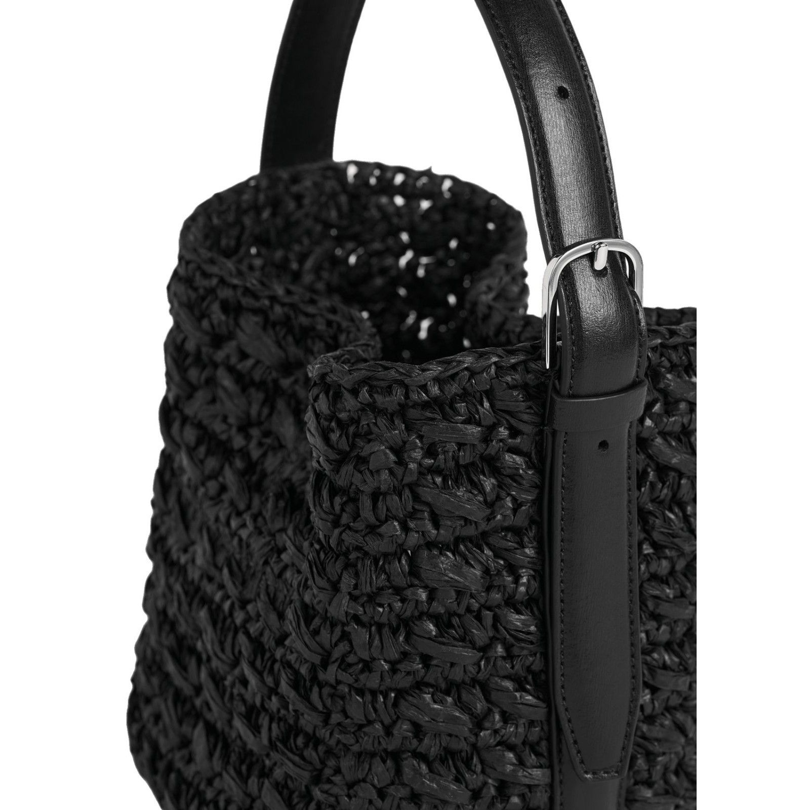 Toteme TOTEME Black Small Paper Tote Bag New Size ONE SIZE - 3 Thumbnail