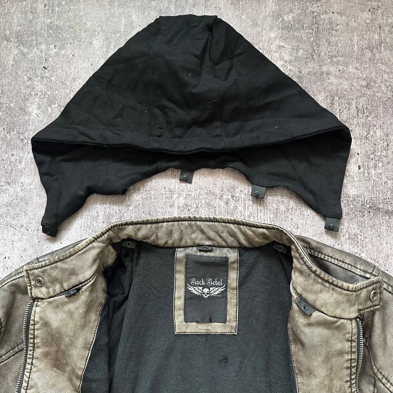 Vintage Rock Rebel No More Rules est 86 Leather Vintage Biker Jacket Size US XL / EU 56 / 4 - 5 Thumbnail